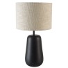 JAMES - JAMES - Table lamp 28x28cm antique mango wood with beige fabric shade