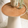 40x40 cm side table with brown top | Macabane Furniture