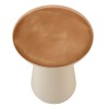 40x40 cm side table with brown top | Macabane Furniture