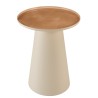 40x40 cm side table with brown top | Macabane Furniture