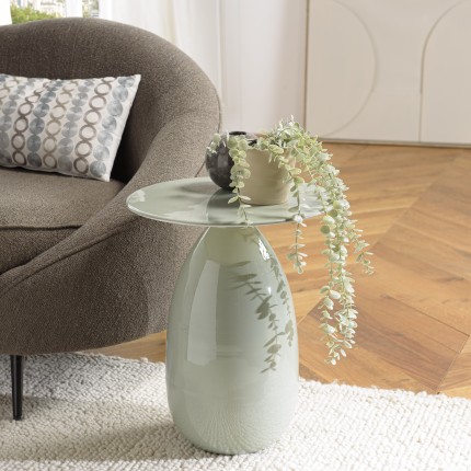 Table d'appoint ronde 40x40 cm couleur vert d'eau | Meubles Macabane
