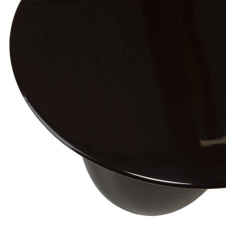 Round side table in black metal | Macabane Furniture