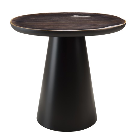 Side table with mango wood top and metal legs | Macabane Furniture