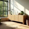 Natural-coloured sideboard with 4 doors | Macabane Furniture