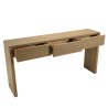 Consola 3 cajones diseño redondeado color natural | Muebles Macabane