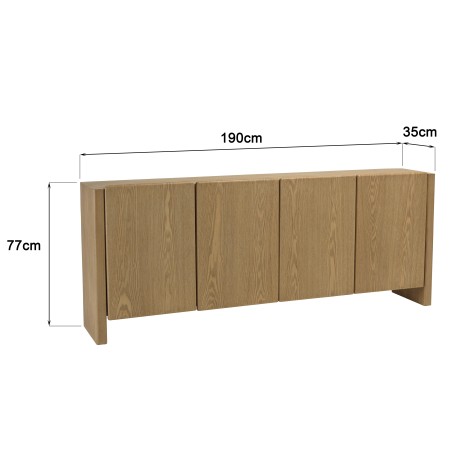 Dressoir met deuren in afgerond design | Macabane Meubelen