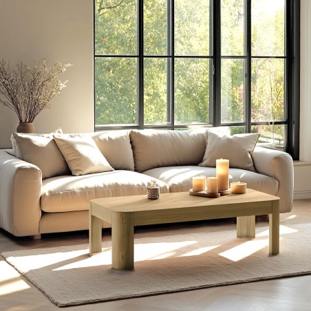 Rechteckiger Couchtisch naturfarben | Macabane Möbel