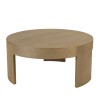 Round coffee table in natural finish | Macabane Furniture