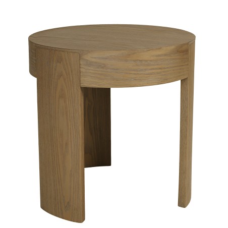 Runder Beistelltisch Holz naturfarben | Macabane Möbel