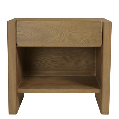 Nachtkastje van naturelkleurig hout - Macabane Meubelen