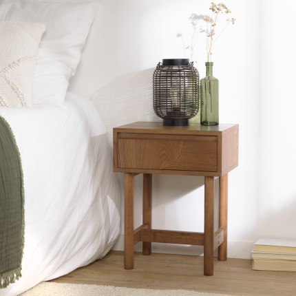 Chevet bois et décor motif arrondi | Meubles Macabane