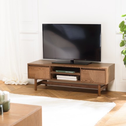 Meuble TV couleur naturelle motif arrondi | Meubles Macabane