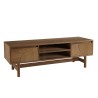Natural-coloured TV stand with rounded design | Macabane Furniture