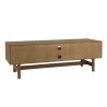 Natural-coloured TV stand with rounded design | Macabane Furniture