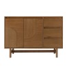 Dressoir van naturelkleurig hout met 3 lades | Macabane Meubelen