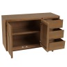 Dressoir van naturelkleurig hout met 3 lades | Macabane Meubelen