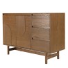 Dressoir van naturelkleurig hout met 3 lades | Macabane Meubelen