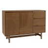 Natural-coloured wooden sideboard with 3 drawers | Macabane Furniture