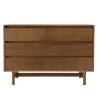 Natural-coloured wooden chest of drawers with 3 drawers | Macabane Furniture