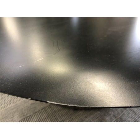 Round coffee table 110x110cm black iron top | Second life