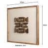 SECONDE MAIN - Décoration murale - 62x62cm motifs en bois de Pin recyclé