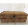 SECONDE MAIN - Coffre rangement marron bois