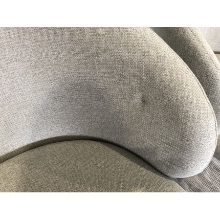 Set of 2 ecru fabric chairs | Second-Hand