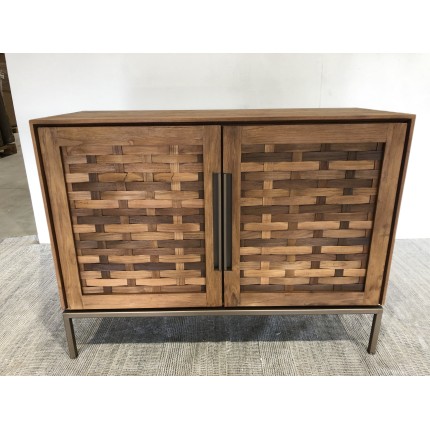 Second Hand- Recycled Teak Wood Sideboard with 2 Doors