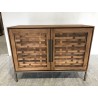 Buffet en bois de teck recyclé double porte -  Seconde Main