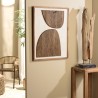 Wall decoration 62x82cm shapes on white background Recycled pine | Second-hand