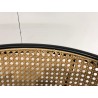 Seconde main - Lot de 2 chaises  - Assise tissu noir - Effet cannage