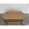 Retro-style wooden coffee table with 2 drawers, pine | Second-hand