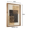 SECONDE MAIN - Décoration murale - Mosaïque beige/noire 42x62cm