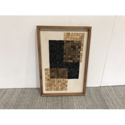 SECOND-HAND - Wall decor - Beige/black mosaic, 42x62cm