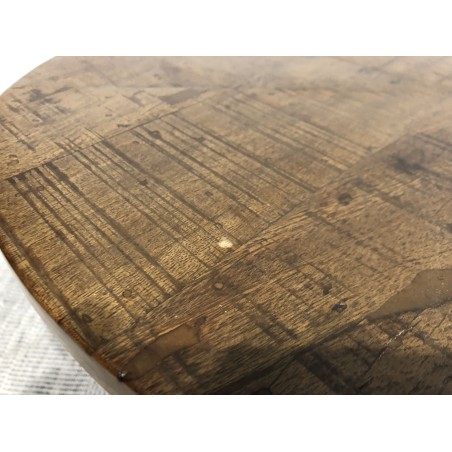 KIARA Oval Coffee Table, 135x70 cm, Herringbone Top - Secondhand