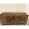 Buffet marron 4 portes bois Pin recyclé - Seconde Main
