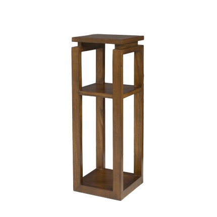 LORINE Brown 3-tier Shelf in Mindi Wood - Exotic Home Decor