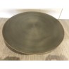 Round coffee table 120x120cm in black iron with gold trim | SECOND-HAND