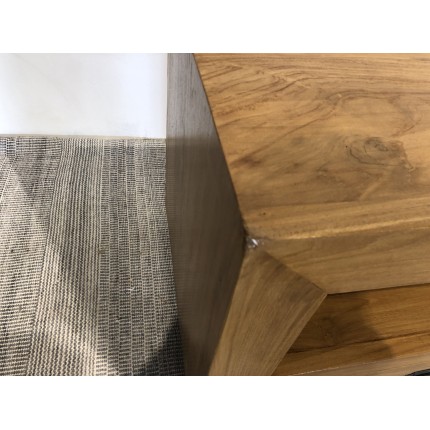 Meuble TV marron 3 tiroirs bois Teck | Seconde Main