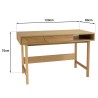 Bureau couleur naturelle 1 tiroir décor motif arrondi 1 niche - Seconde Main
