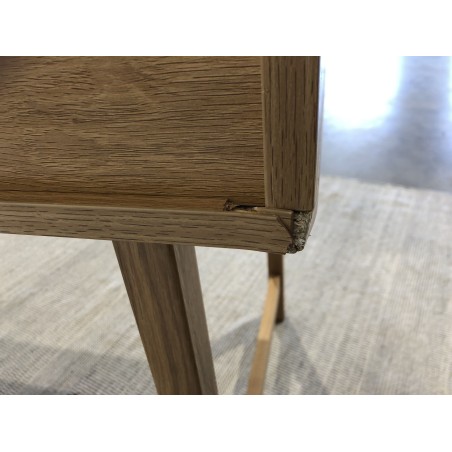 Bureau couleur naturelle 1 tiroir décor motif arrondi 1 niche - Seconde Main