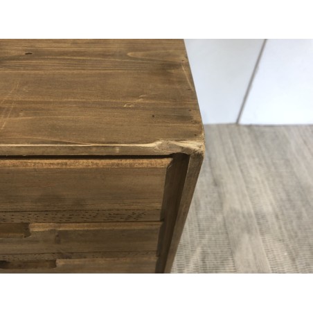 Brown wood chest of drawers with 4 drawers | SECOND-HAND