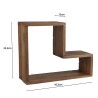 Brown L-shaped Wall Shelf - Recycled Teak Wood - Trendy Decor - Second Hand