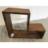 Brown L-shaped Wall Shelf - Recycled Teak Wood - Trendy Decor - Second Hand