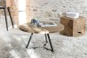 Table basse ronde SIXTINE 75x75cm teck recyclé - Seconde Main