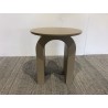 Table d'appoint ronde en bois laqué taupe D40cm | Seconde Main