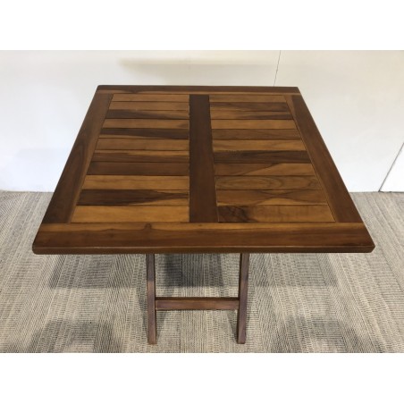 Table de jardin 2 personnes en bois teck huilé - Seconde Main