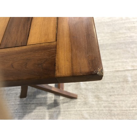 Table de jardin 2 personnes en bois teck huilé - Seconde Main
