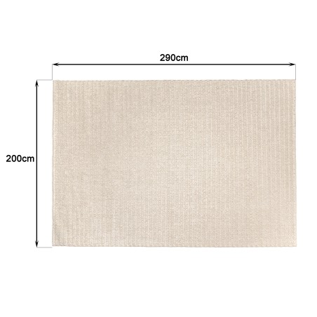 Tapis rectangulaire 200x290cm en laine tissée beige - Seconde Main
