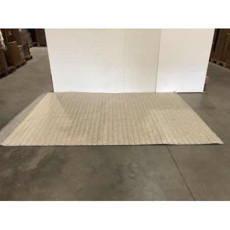Tapis rectangulaire 200x290cm en laine tissée beige - Seconde Main